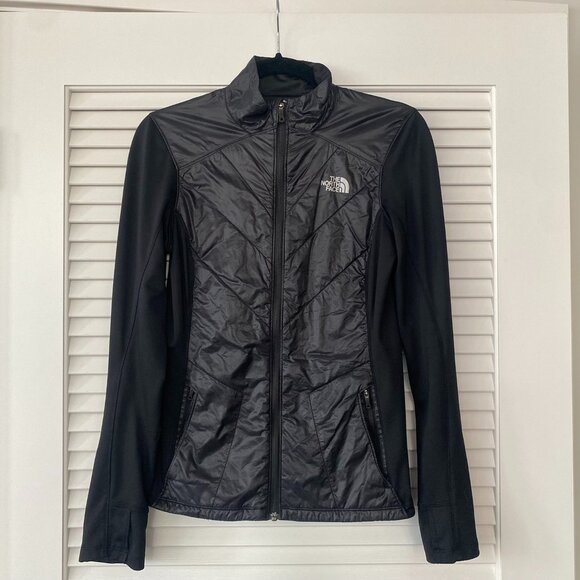 North Face Full Zip Mock Neck Running Jacket, Black, Women's Size M - Picture 1 of 7